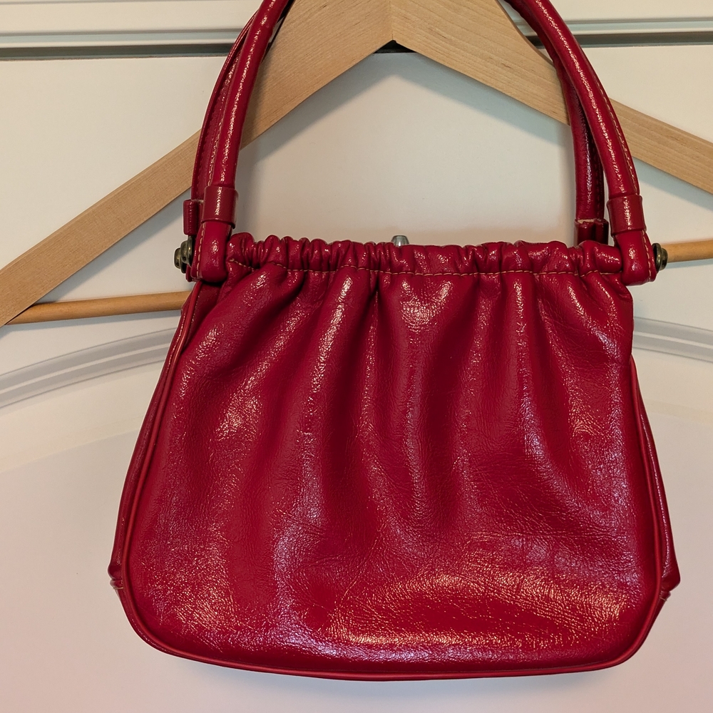 Vintage Red Faux Leather Handbag